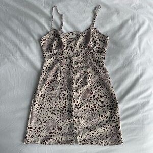 Wilfred Satin Leopard Print Dress